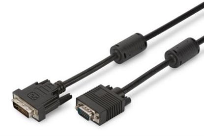 Attēls no Kabel adapter DVI-I DualLink 1080p 60Hz FHD Typ DVI-I (24+5)/DSUB15 M/M 2m Czarny