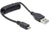 Изображение Kabelis Gembird USB Male - MicroUSB Male 0.6m Black Coiled