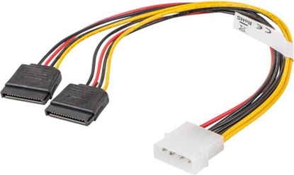 Изображение Lanberg Molex - SATA x2, 0.3m, Wielokolorowy (CA-HDSA-11CU-0030)