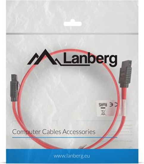 Picture of Lanberg SATA - SATA, 0.5m, Czerwony (CA-SASA-14CU-0050-R)