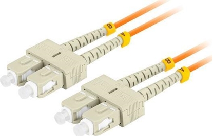 Изображение Lanberg PATCHCORD WIATOWODOWY MM SC/UPC-SC/UPC DUPLEX 3.0MM OM2 50/125 LSZH 2M POMARACZOWY LANBERG