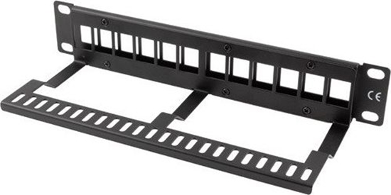 Picture of Lanberg Patchpanel Blank 12Port 1U Keystone Organizer schw.