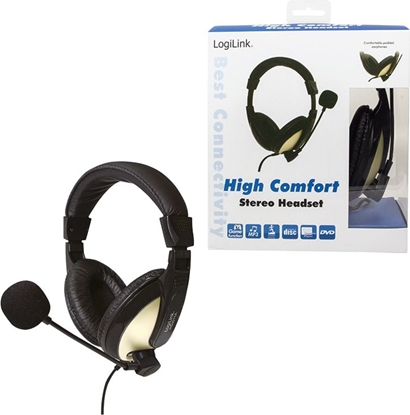 Изображение LogiLink Headset stereo mit Mikro  Komfort   2x 3,5mm Klinke