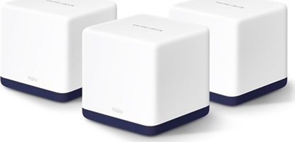 Picture of MERCUSYS AC1900 Whole Home Mesh Wi-Fi System Halo H50G (3-Pack) 802.11ac, 1300+600 Mbit/s, Ethernet LAN (RJ-45) ports 3, Mesh Support Yes, MU-MiMO Yes, White