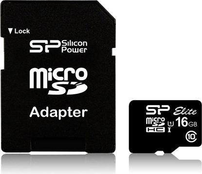 Picture of Karta Silicon Power Elite MicroSDHC 16 GB Class 10 UHS-I  (SP016GBSTHBU1V10-SP)