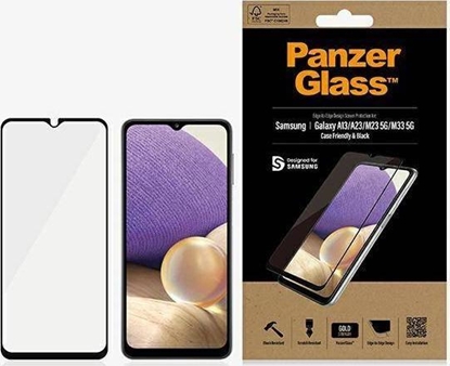 Attēls no PanzerGlass | Screen protector | Samsung | Galaxy A13/M23 5G/M33 5G | Glass | Black | Case Friendly