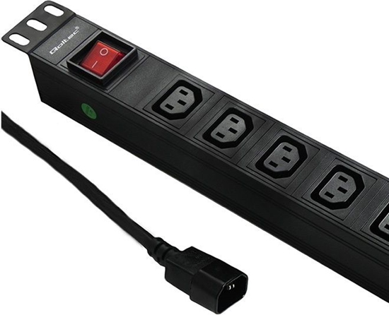 Picture of Qoltec Listwa zasilajca 19'', 1U, 10A, PDU, 8xIEC C13, 2m (53998)