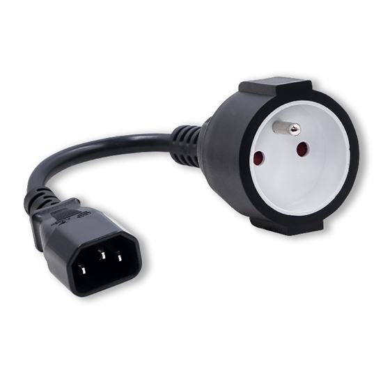Picture of Adapter IEC 320 C14 / FRENCH | 0.15m 