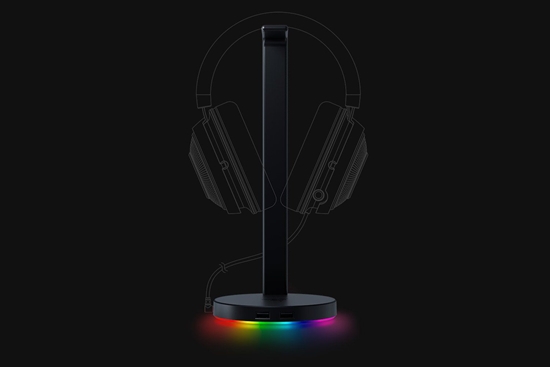 Picture of Razer RC21-01510100-R3M1 Base Station V2 Chroma Headphone Stand, Black