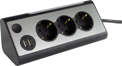 Изображение REV LIGHT SOCKET 3-fold Multiple Socket Outlet +2x USB