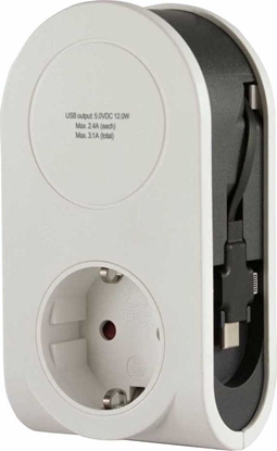 Изображение REV USB Charger Flex 3in1 0,8 m + 1x socket