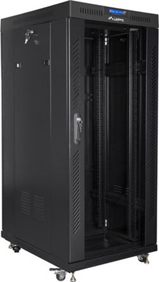 Picture of Lanberg 19" 22U 800X800 SCHWARZ GLAS TÜR LCD RACKMOUNT