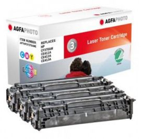 Picture of Toner AgfaPhoto APTHPCF370AME Zestaw CMY Zamiennik 305A (APTHPCF370AME)