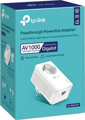 Attēls no TP-LINK TL-PA7017P PowerLine network adapter 1000 Mbit/s Ethernet LAN White 1 pc(s)