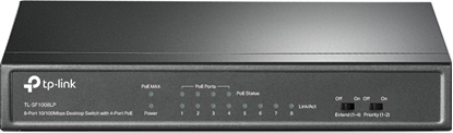 Picture of TP-LINK TL-SF1008LP network switch Unmanaged Fast Ethernet (10/100) Power over Ethernet (PoE) Black