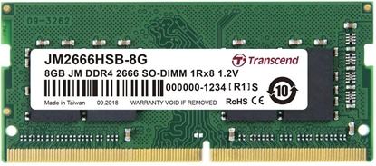 Изображение Pami do laptopa Transcend JetRam, SODIMM, DDR4, 8 GB, 2400 MHz, CL19 (JM2666HSB-8G)