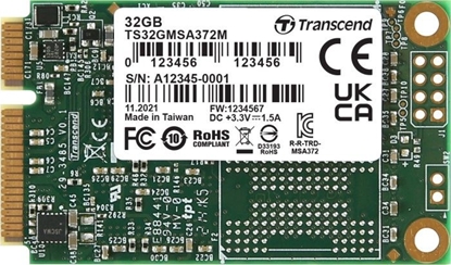Attēls no Dysk SSD Transcend MSA372M 32GB mSATA SATA III (TS32GMSA372M)