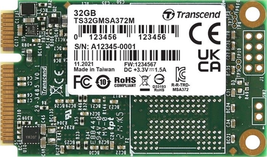 Изображение Dysk SSD Transcend MSA372M 32GB mSATA SATA III (TS32GMSA372M)