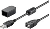 Изображение Kabel USB MicroConnect USB-A - USB-A 2 m Czarny (USBAA2WF)