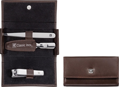 Picture of Zwilling CLASSIC INOX Pocket Case, brown, 3 pcs.