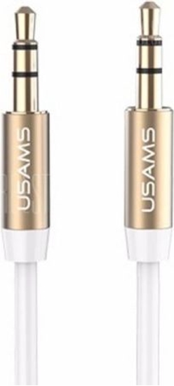 Picture of USAMS Adapter audio jack 3,5m - 3,5m 1m biały|whit