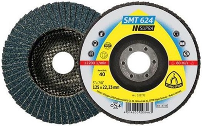 Attēls no Klingspor ciernica listkowa wypuka Supra 125mm P80 (322775)