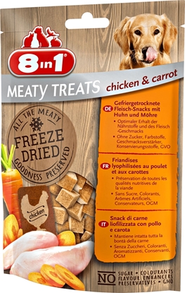 Attēls no 8in1 Przysmak 8in1 Dog Freeze Dried Chicken/Carrots 50 g