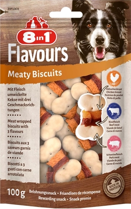 Attēls no 8in1 Przysmak FLAVOURS Meaty Biscuits 100g