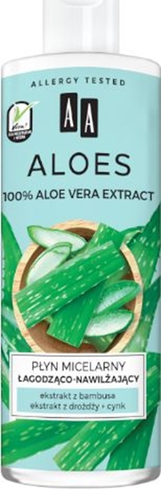 Изображение AA Aloes 100% Płyn micelarny łagodząco-nawilżający 400ml uniwersalny