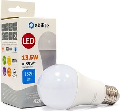 Picture of Abilite ARÓWKA LED ABILITE KLASYCZNA MLECZNA B.NEUTRALNA E27 13,5W/230V 1320LM A60