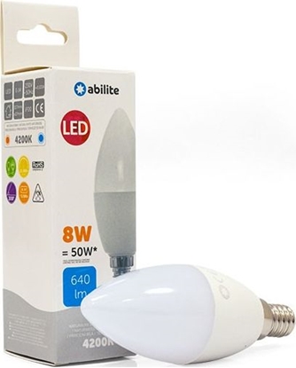 Picture of Abilite ARÓWKA LED ABILITE WIECZKA MLECZNA B.NEUTRALNA E14 8W/230V 640LM C37