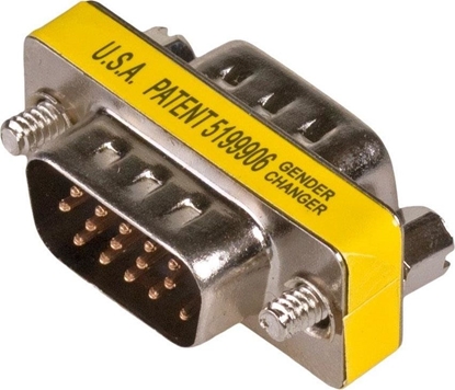 Изображение Adapter AV Akyga D-Sub (VGA) - D-Sub (VGA) żółty (AK-AD-19)