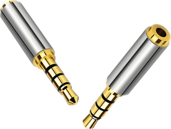 Picture of Adapter AV Mozos Jack 2.5mm - Jack 3.5mm srebrny (MA3525)