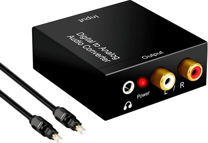 Attēls no Adapter AV Mozos Toslink - RCA (Cinch) czarny (DAC01)