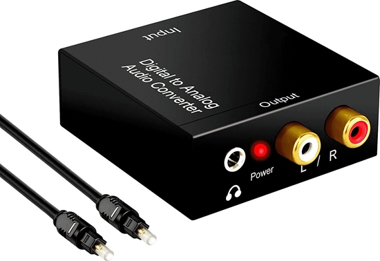 Picture of Adapter AV Mozos Toslink - RCA (Cinch) czarny (DAC01)
