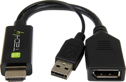 Attēls no Adapter AV Techly DisplayPort - HDMI czarny (ICOC HDMI-DP12A60)