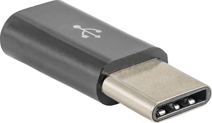 Attēls no Adapter USB Akyga USB-C - microUSB Czarny  (AK-AD-46)