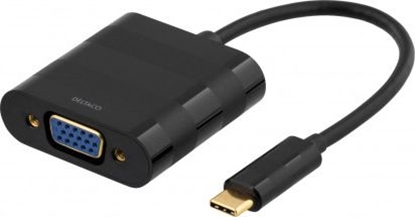 Attēls no Adapter USB Deltaco USB-C - VGA Czarny  (DELTACO USBC-1098 - ekstern videoadapt)