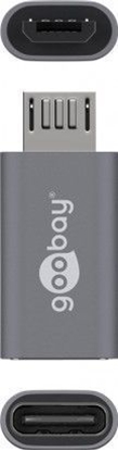 Picture of Adapter USB Goobay USB-C - microUSB Szary  (55553)