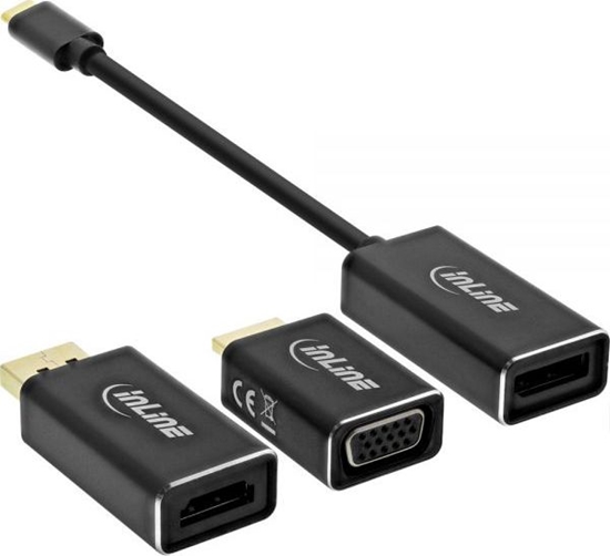 Изображение Adapter USB InLine USB-C - DisplayPort Czarny  (64109B)