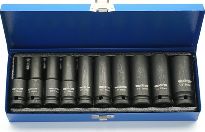 Изображение Adler ADLER ZESTAW NASADEK DUGICH 1/2" 10szt. KUFER METALOWY MAR3510.35