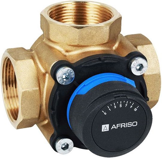 Изображение Afriso Zestaw regulacyjny ProClick: 4-drogowy obrotowy zawór mieszajcy ARV 486 ProClick, DN40, Rp1 1/2", Kvs 25 + siownik elektryczny ARM 343 ProClick (1348644)