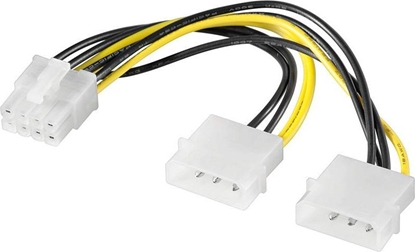 Изображение Akyga Molex x2 - PCIe 8-pin, 0.15m, óty (AK-CA-29)