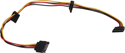 Изображение Akyga SATA 15-pin - SATA 15-pin x3, 0.45m, Wielokolorowy (AK-CA-41)