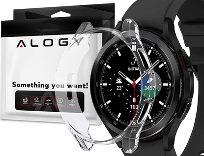 Изображение Alogy Etui silikonowe Alogy case do Samsung Galaxy Watch 4 Classic 42mm Przezroczyste
