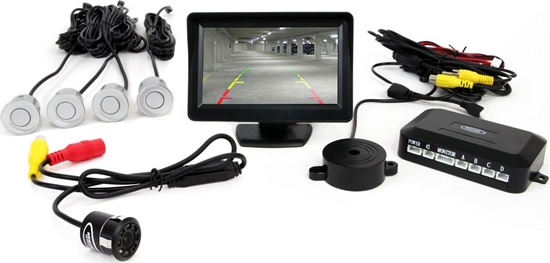 Picture of AMiO 01556 Zestaw czujników 4 sensory srebrne TFT 4,3 z kamer Night Vision 308