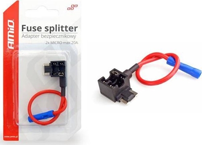 Изображение AMiO Adapter bezpiecznikowy MICRO niski profil 20A
