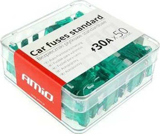 Picture of AMiO Bezpieczniki samochodowe standardowe pudeko 50szt 30A
