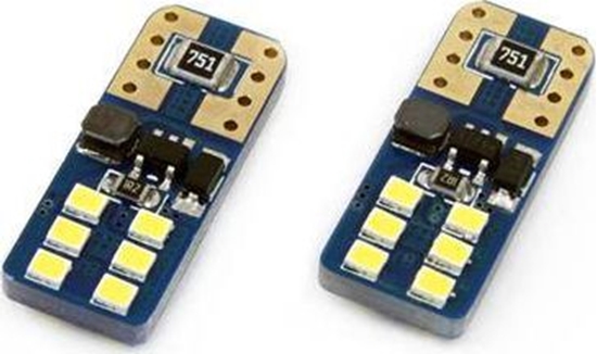 Picture of AMiO LED CANBUS 12SMD UltraBright 2016 T10e (W5W) White 12V/24V