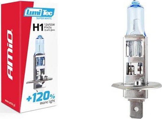 Изображение AMiO arówka halogenowa H1 12V 55W LumiTec SuperWhite +120%